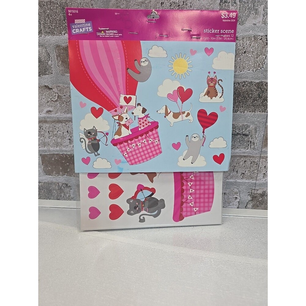 Brother Sister Design Valentine's Sticker Scene Valentines Crafts Makes 12
